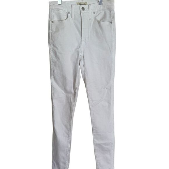 Madewell White 10" High Rise‎ Skinny Stretchy Jeans Size 27 - Picture 1 of 11